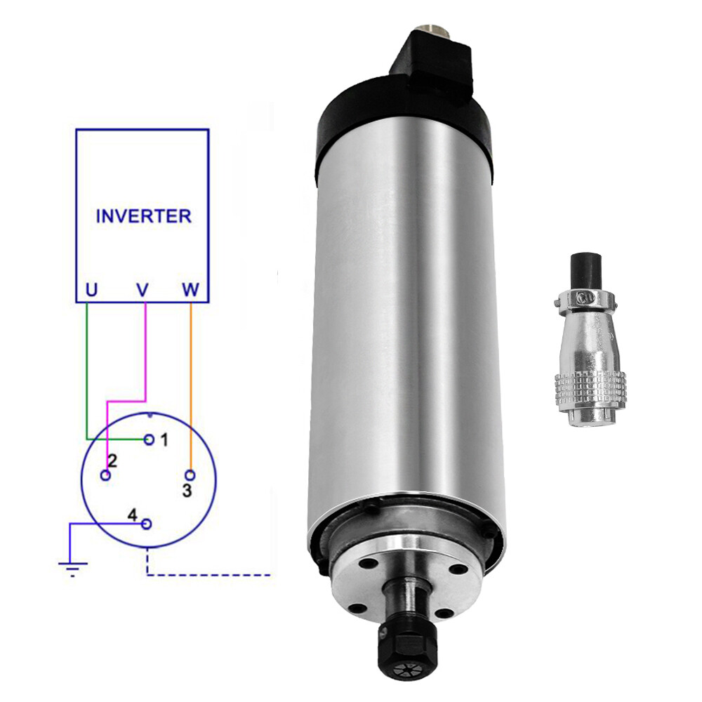 1.5KW/0.8KW Spindle Motor Water/Air-cool 24000RPM 220V, VFD Inverter,ER11 Collet