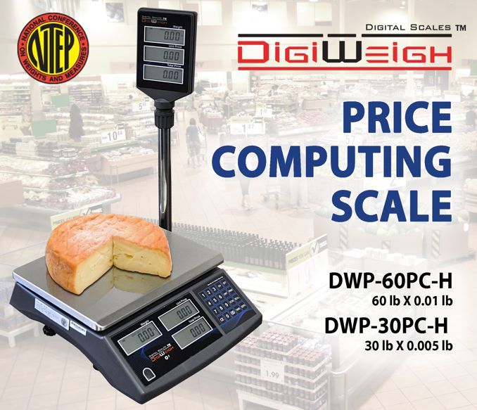 DWP-60PC-H 60 Lbs Computing Scale With Pole Display NTEP Legal For Trade