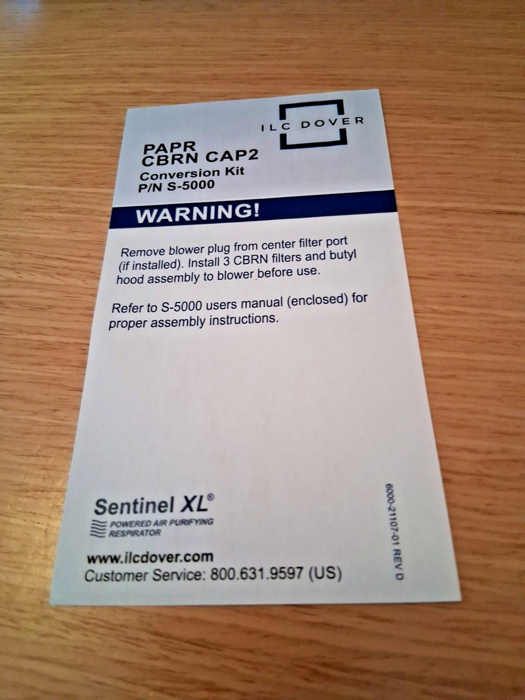 Sentinel XL S-2016 PAPR CBRN Cartridge Particulate Filter 06/26 (For Training)