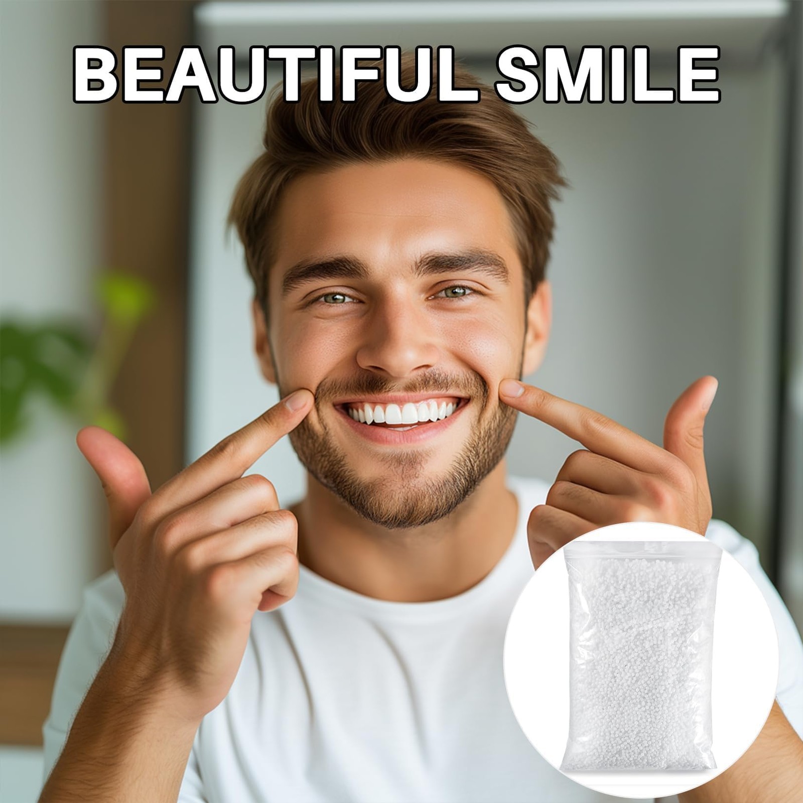 Moldable False Teeth Beads – DIY Tooth Repair Kit for Chipped or Cracked Teeth