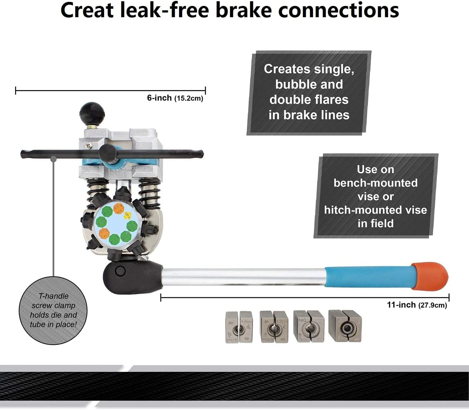 Brake Line Flaring Kit For Steel / Copper Tube, Double Flare Tool Single/ Bubble