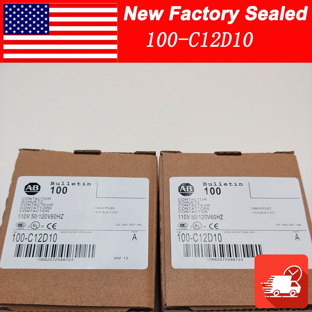 AB 100-C12D10 110/120V AC IEC 12A Contactor AB 100C12D10 NEW 2023