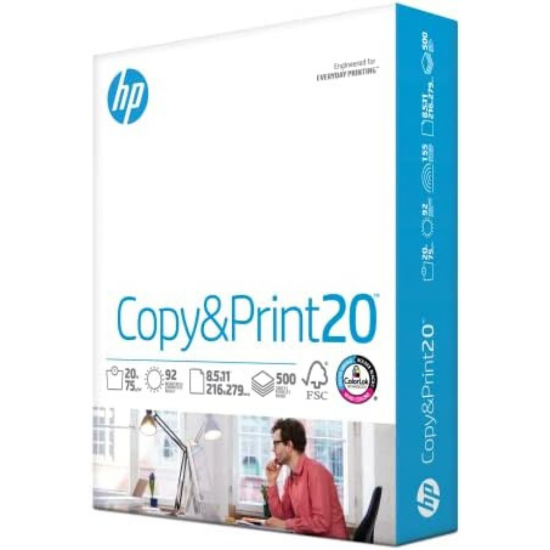 HP Printer Paper 8.5 x 11 Paper Copy &Print 20 lb 1 Ream Case – 500 Sheets