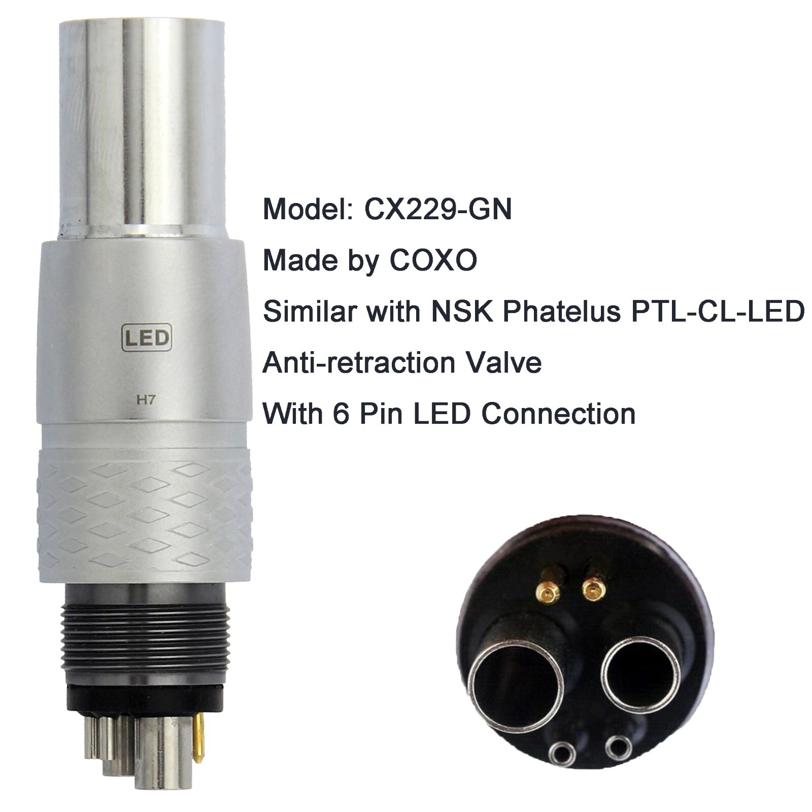 Yabangbang COXO Dental Quick Coupler 2 4Hole 6 Pin for KAVO MULTIflex NSK Sirona