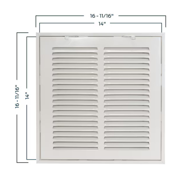 14 in. x 14 in. Steel Return Air Filter Grille for Wall or Ceiling Openings