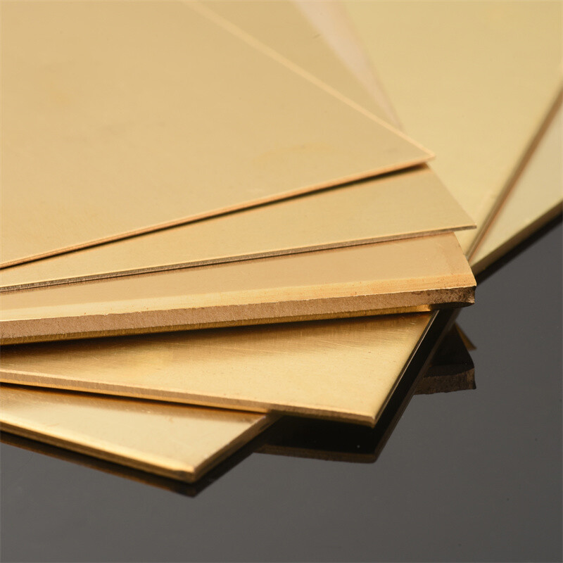 H62 Brass Sheet 0.5mm to 6mm Thickness DIY Copper Plate Durable Multiple Sizes
