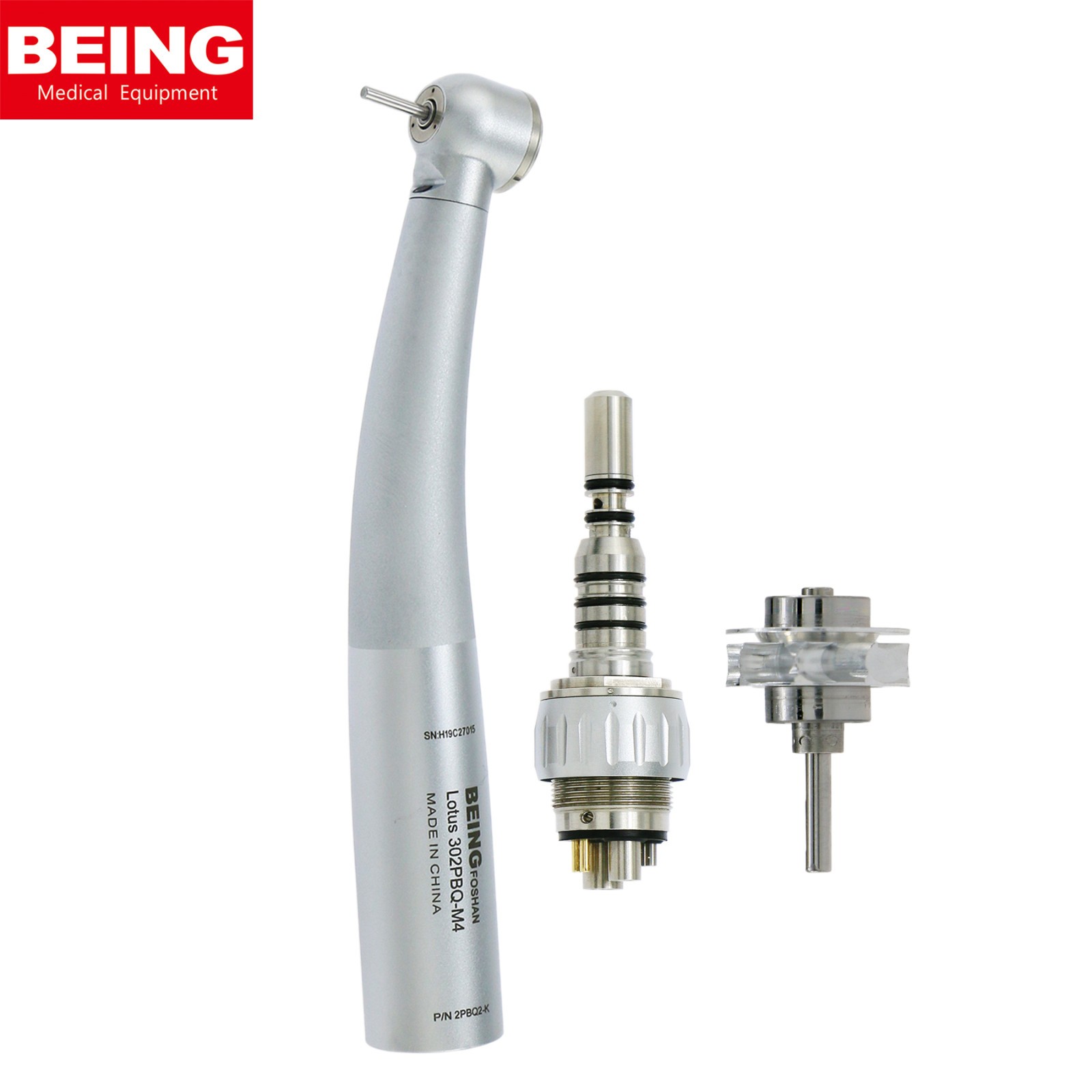 BEING Dental High Speed Fiber Optic Turbine Handpiece for KAVO Coupler 4/6 Holes