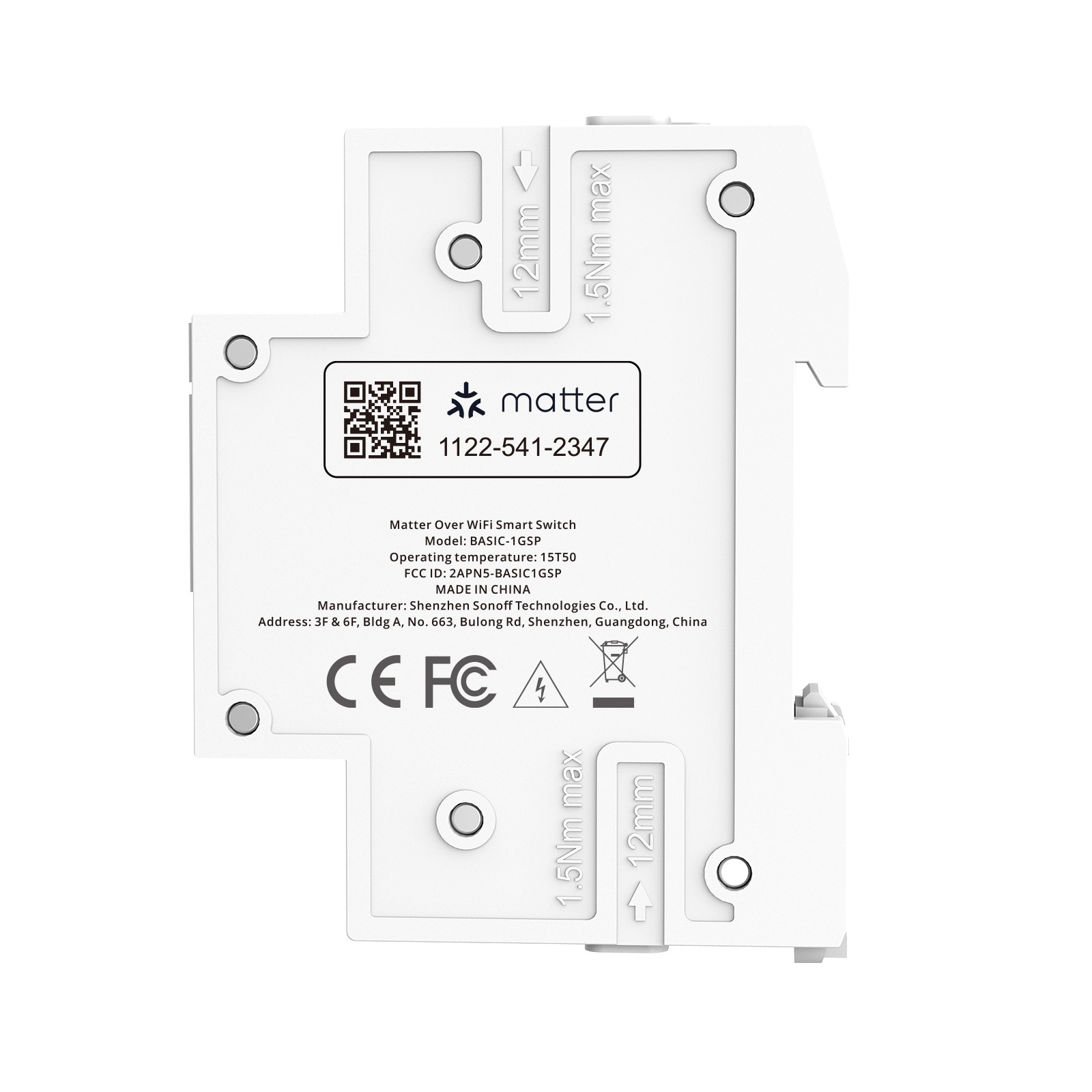 SONOFF Electric Meter 32A Smart Wi-Fi Switch Matter Over Din Rai Circuit Breaker