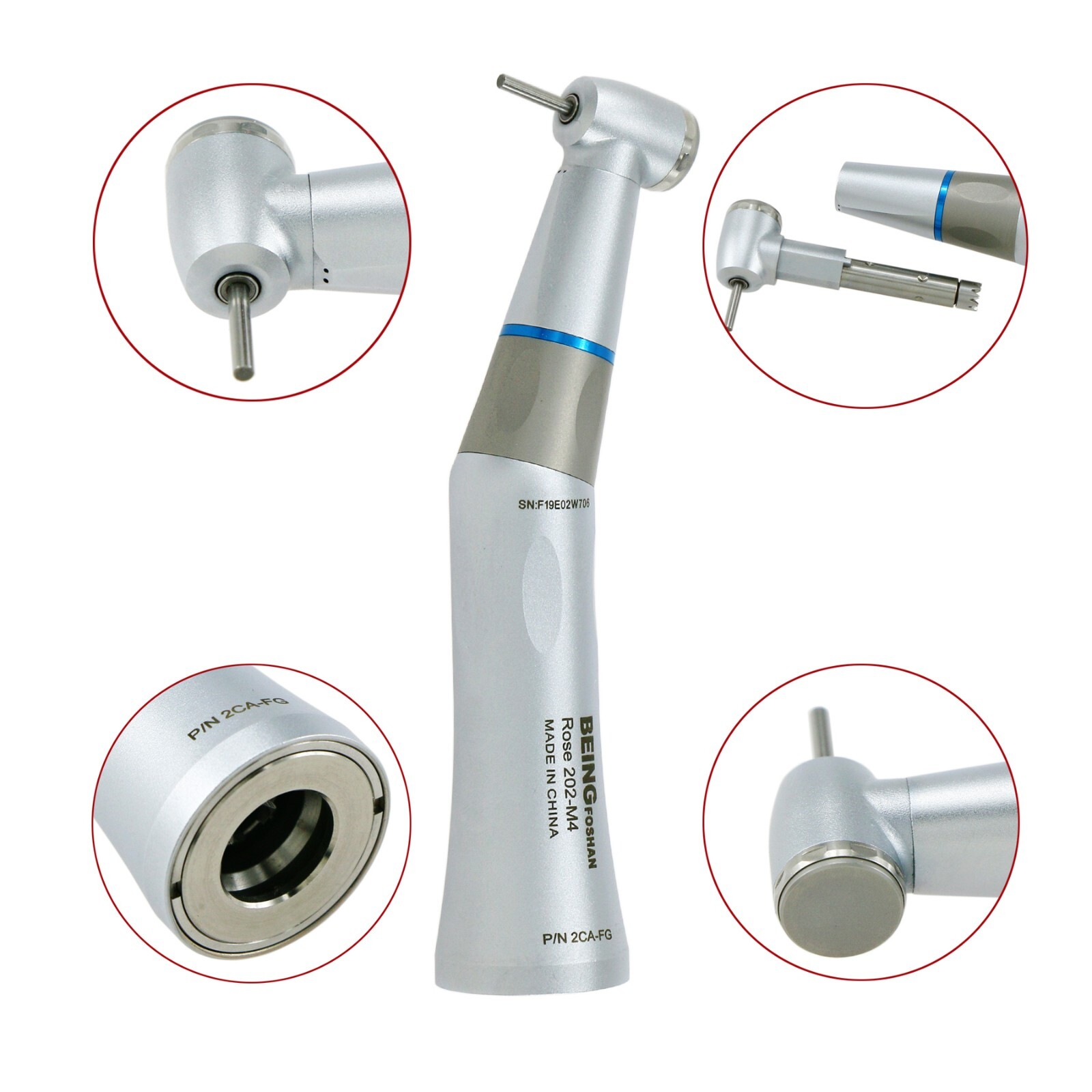 BEING Dental Contra Angle 1:1 Low Speed Handpiece FG 1.6mm fit E Type KAVO NSK