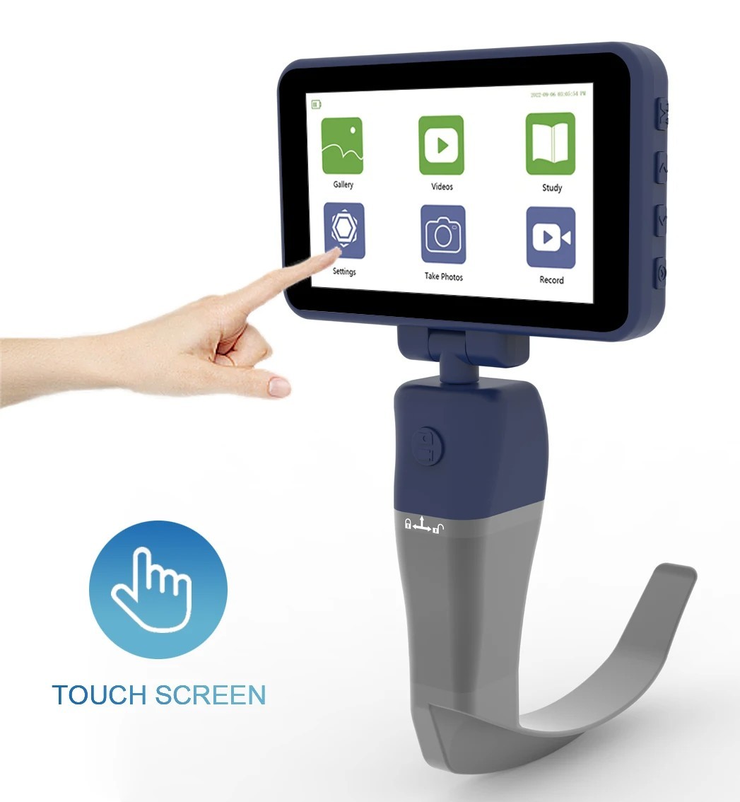 4.5 inch Touch screen Digital Video Laryngoscope Reusable Sterilizable Blades
