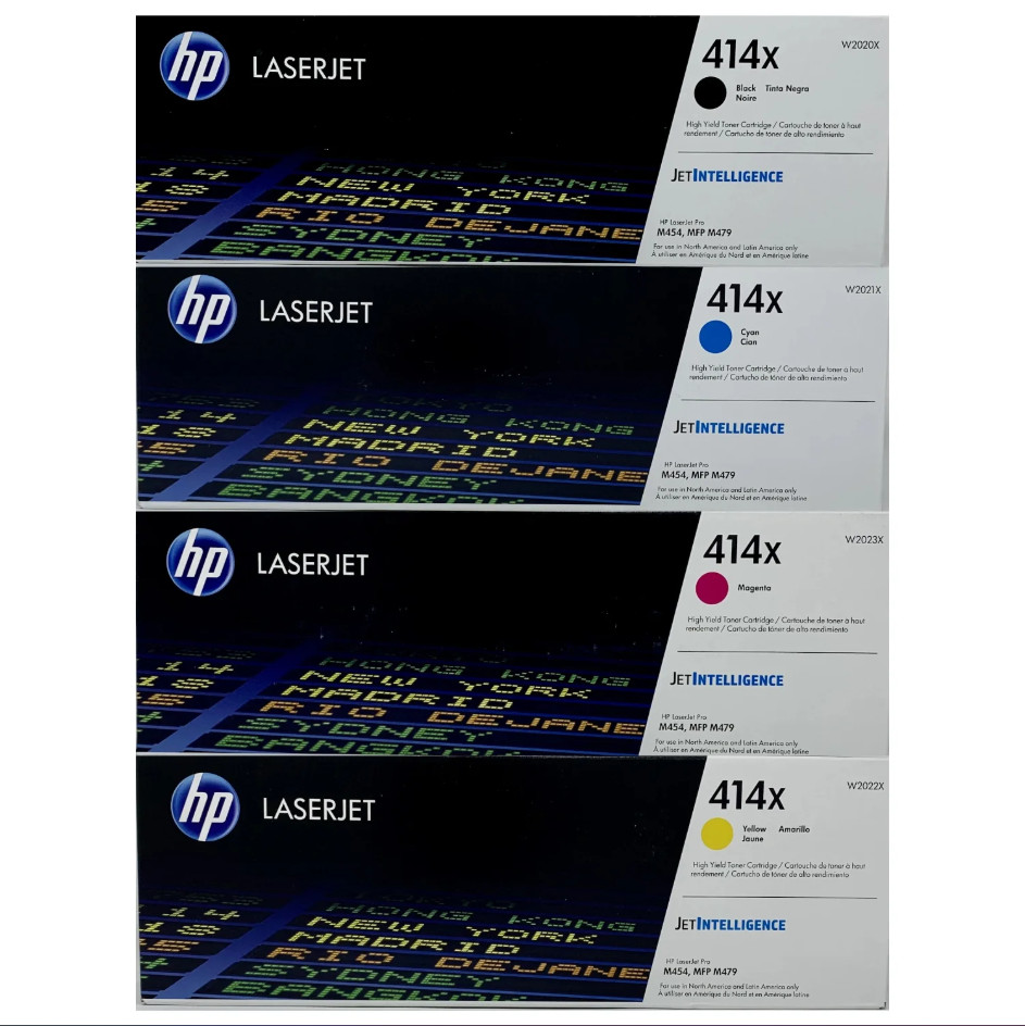 HP 414X (W2020X, W2021X, W2022X, W2023X) Toner Cartridge Set