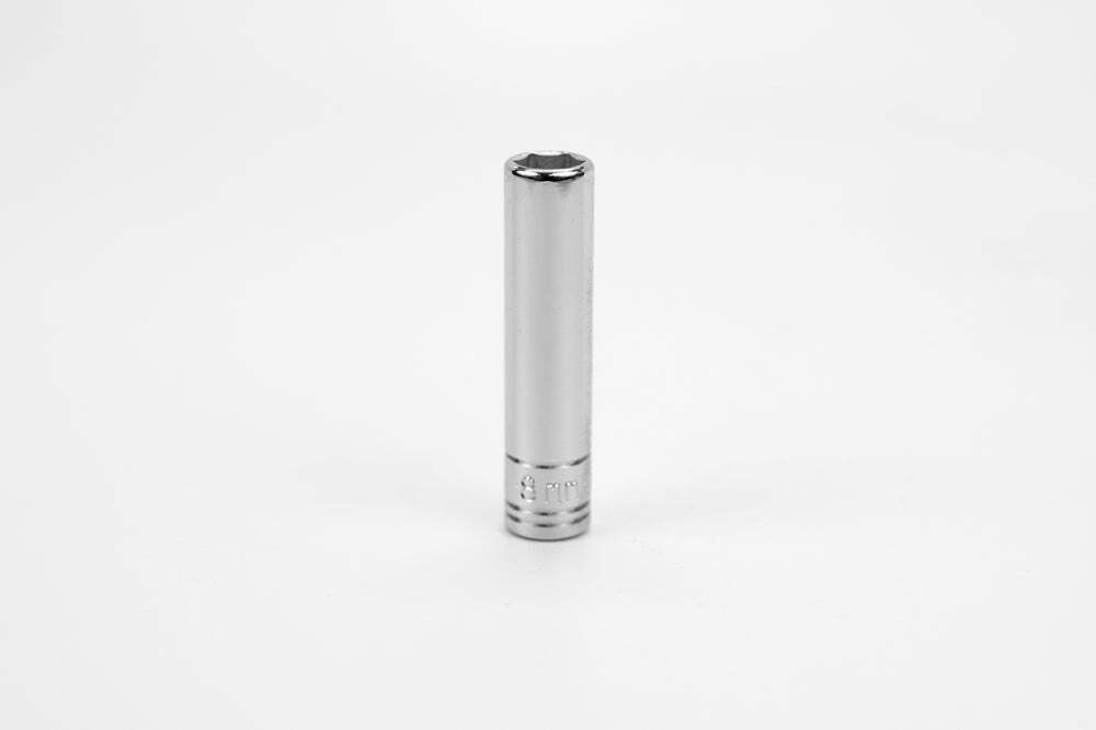 SK Tools 8 Mm 1/4″ Drive 6 Point Metric Deep Chrome Socket (41704)