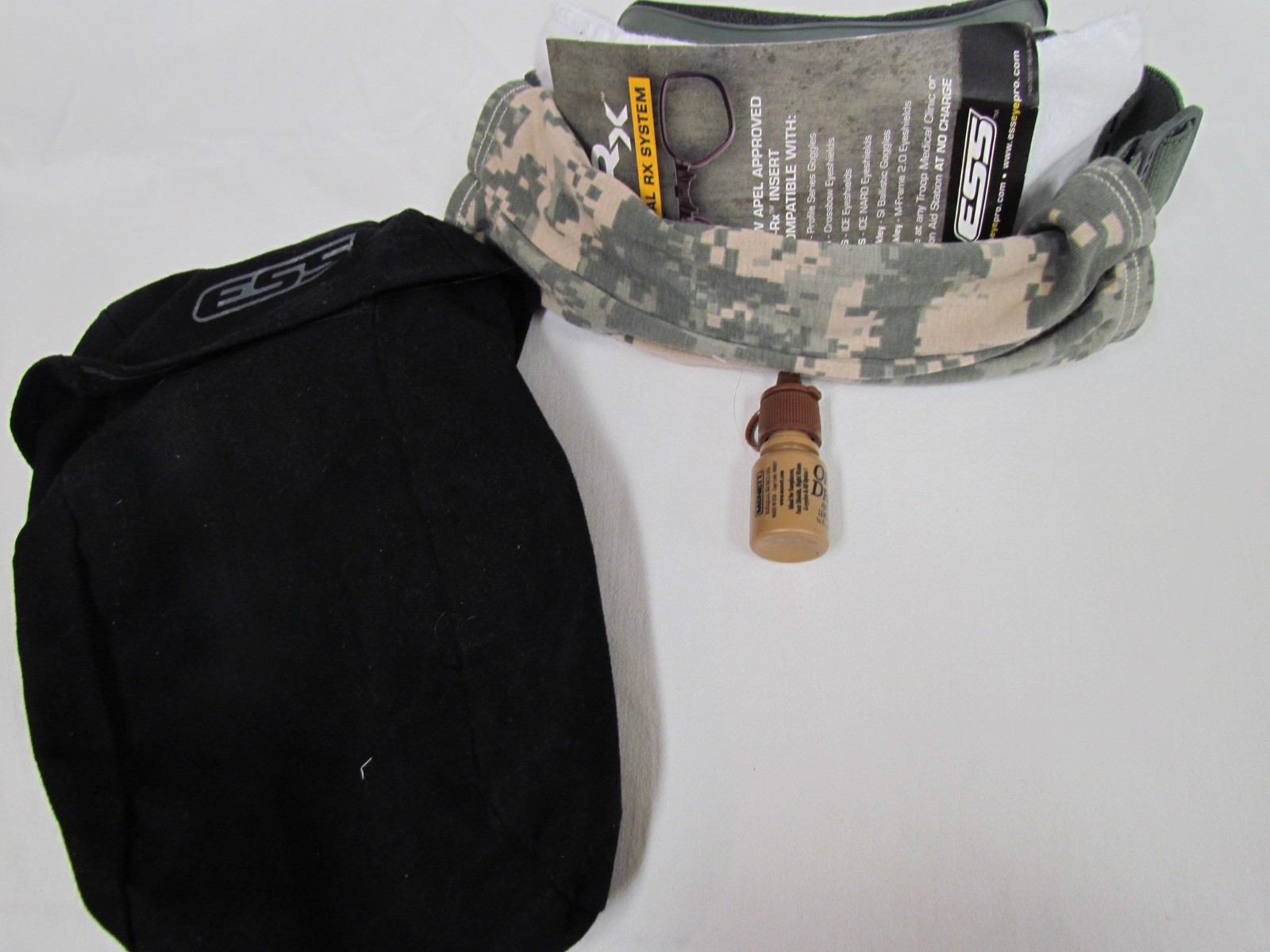 NEW ESS Profile NVG Unit Desert Terrain Tan Safety Goggles Clear Smoke RX LENS