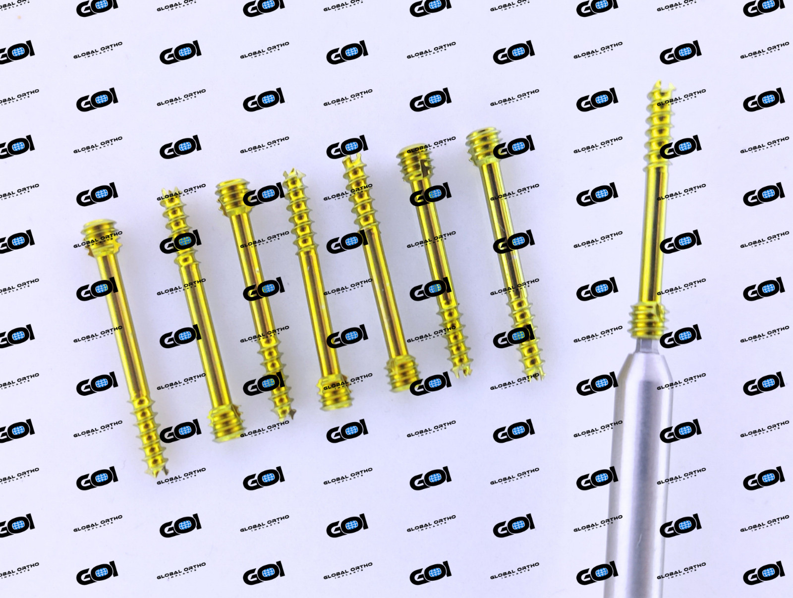 3.0mm Headless Compression Screws 16-34mm Length W/ Drive Titanium 51 Pcs Set