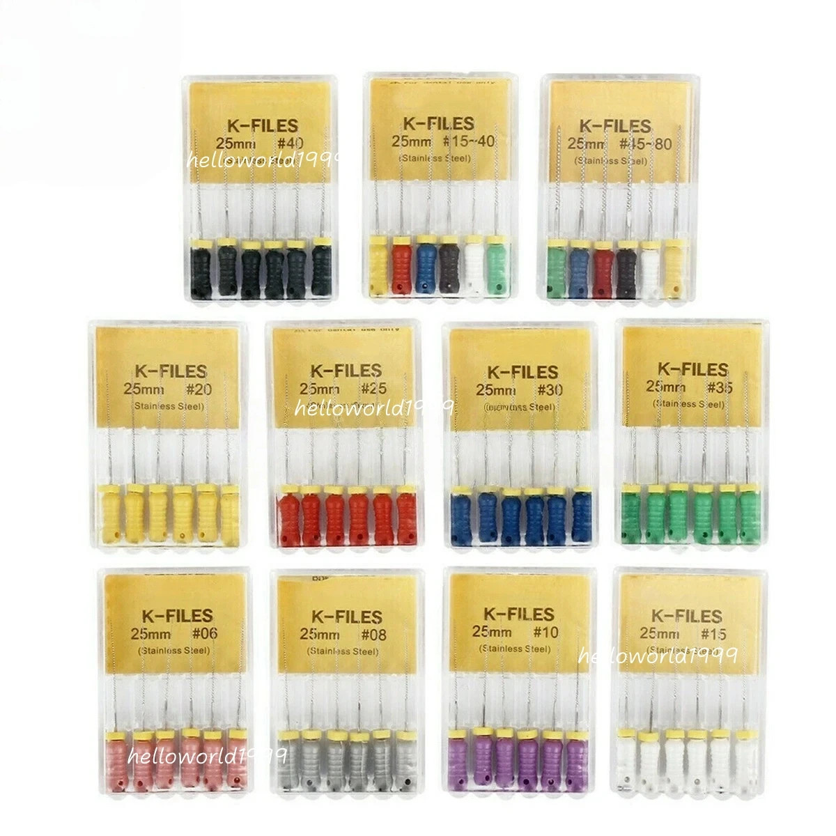 Dental H/K-Files 21/25/31mm Endodontic Instruments REAMERS Root Canal Hand Use