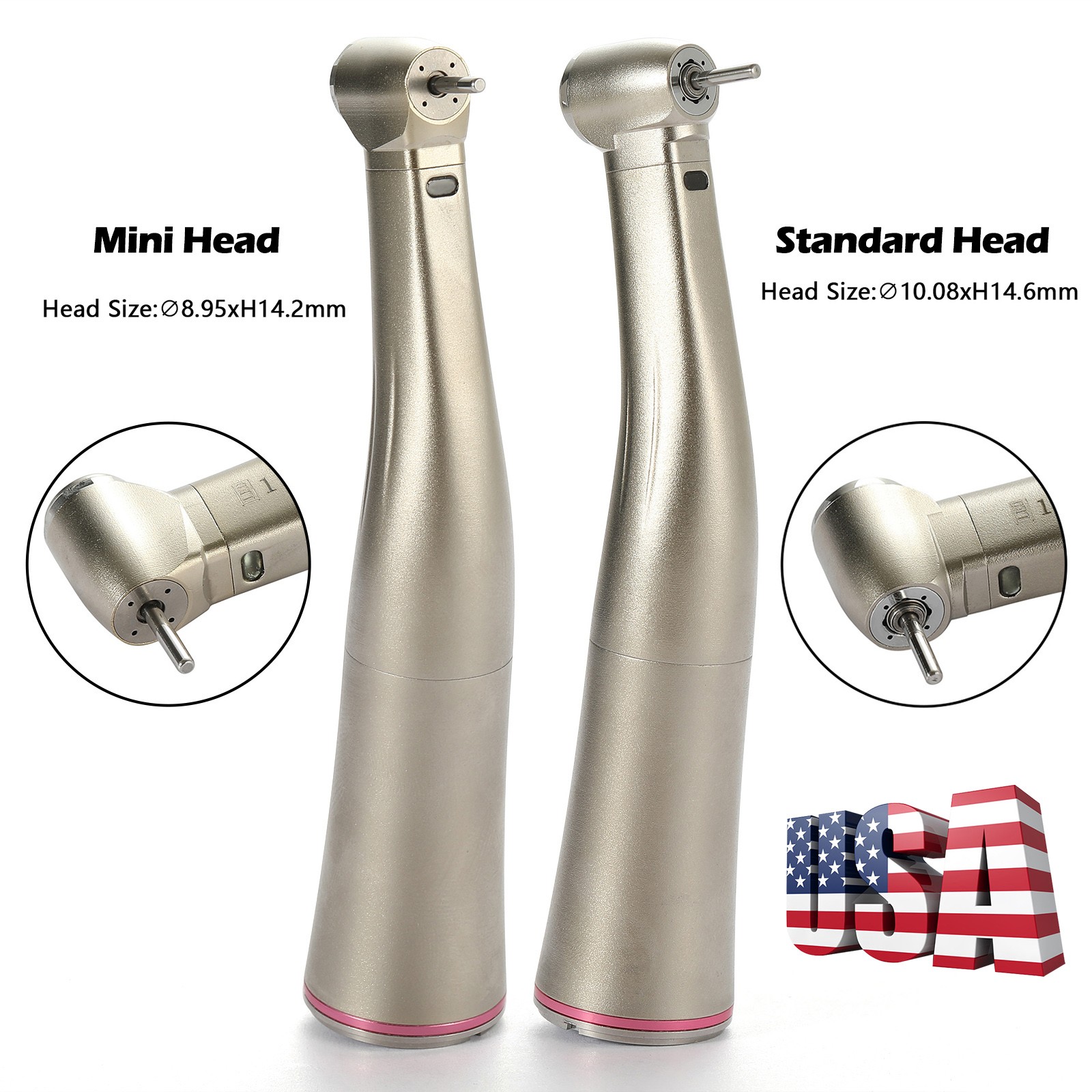 Electric 1:5 LED Contra Angle/ High Speed Handpiece Push Button 2/4H YBB Dental