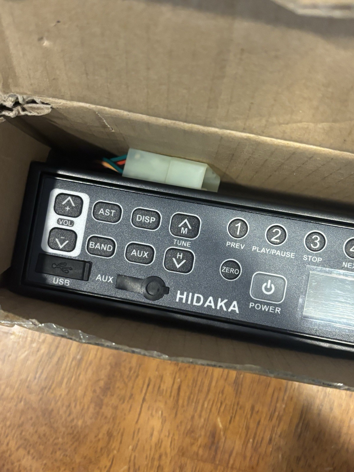 Hidaka 12V 24V AM/FM HI-M103 Excavator Radio (W) Gray Black NEW IN BOX