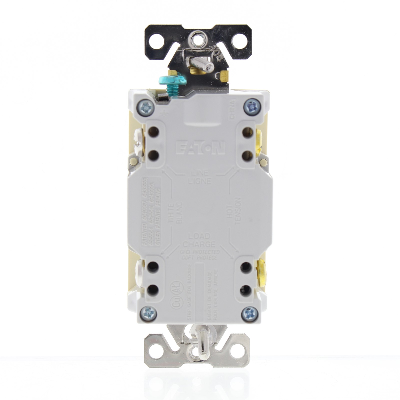 Eaton Ivory Tamper/Weather Resistant GFCI Outlet Receptacle 15A TWRSGF15V