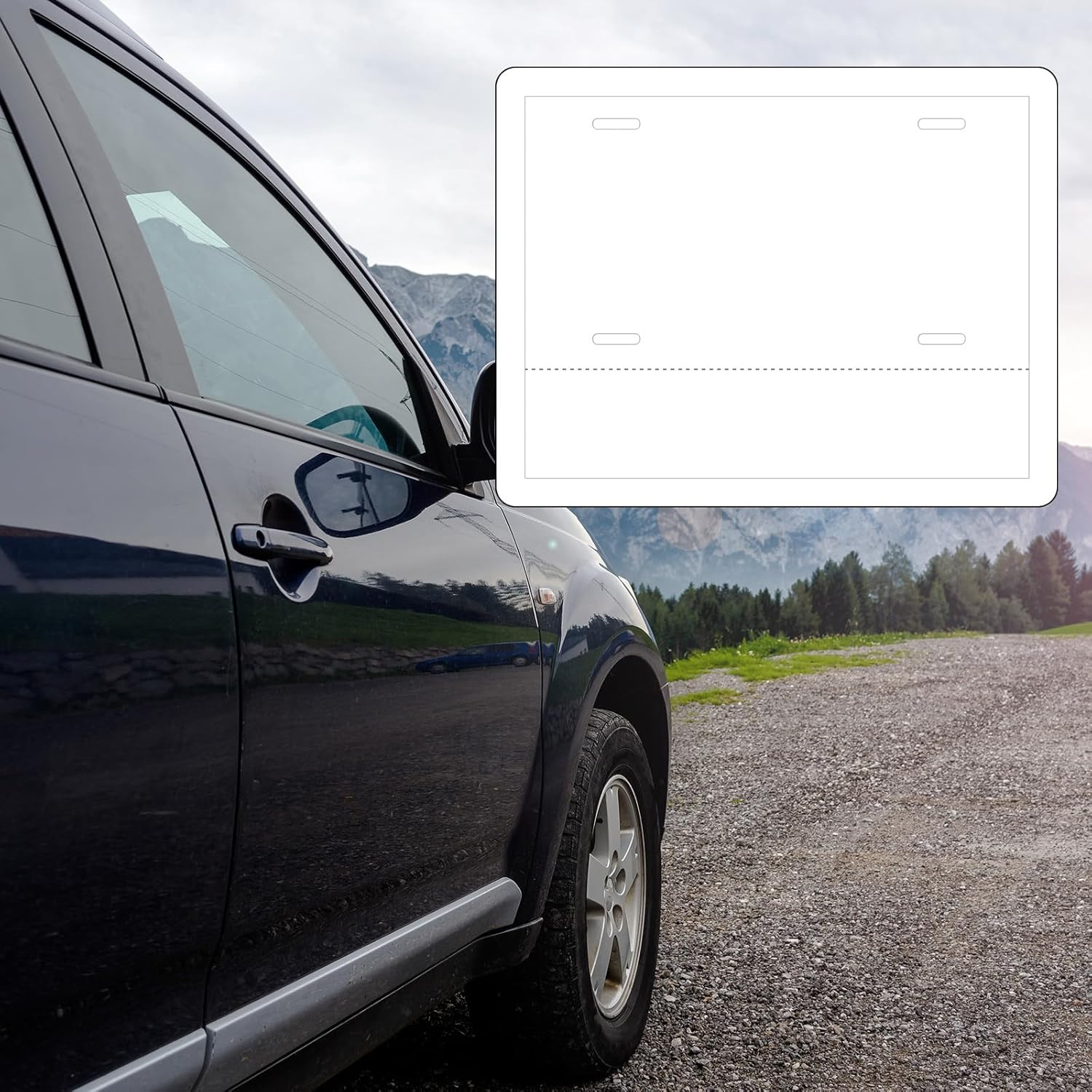 100 Pcs Temporary Paper Tags Blank License Plates 8.5 x 11 Inches Printable Tear