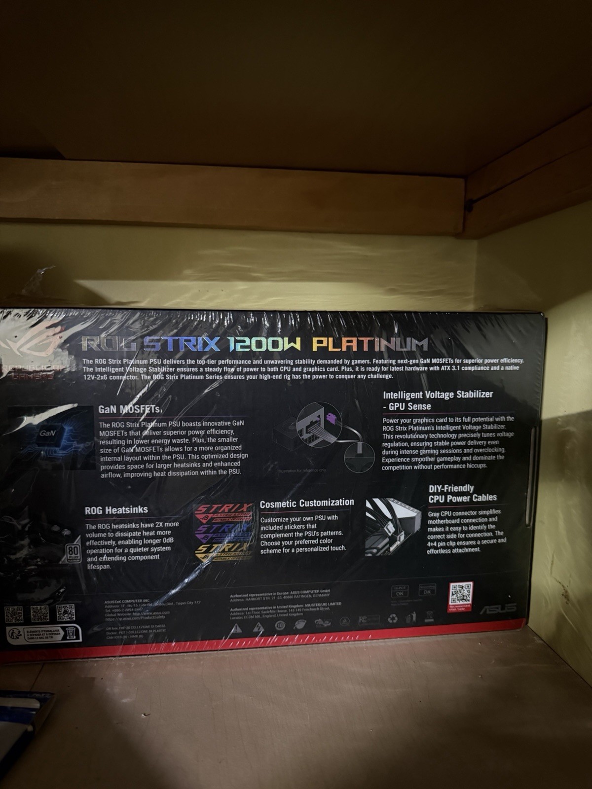 ASUS ROG STRIX 1200W PLATINUM Full-module power supply Fast delivery