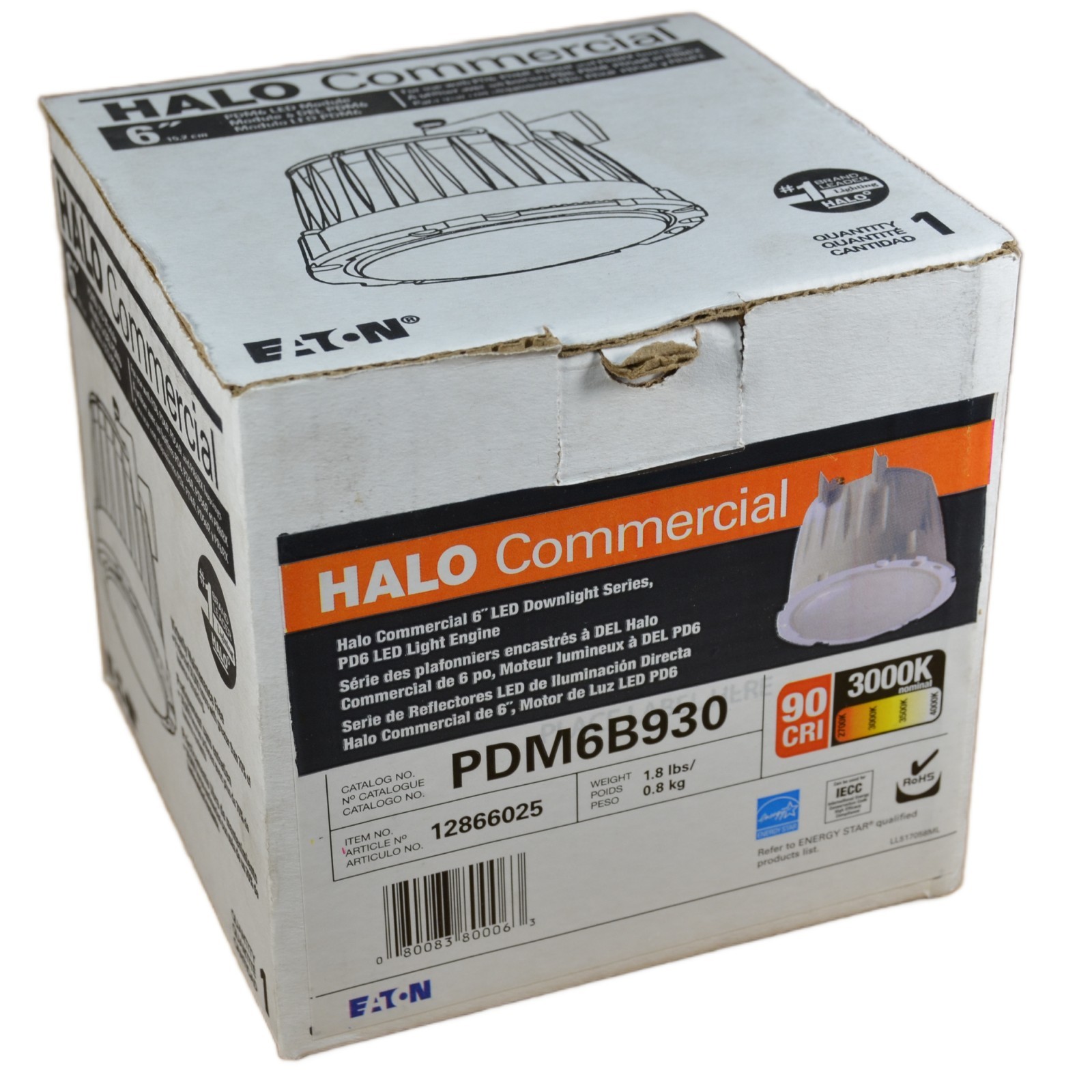 Halo PDM6B930 Commercial 6″ LED Downlight PD6 Light Engine 3000K 90 CRI