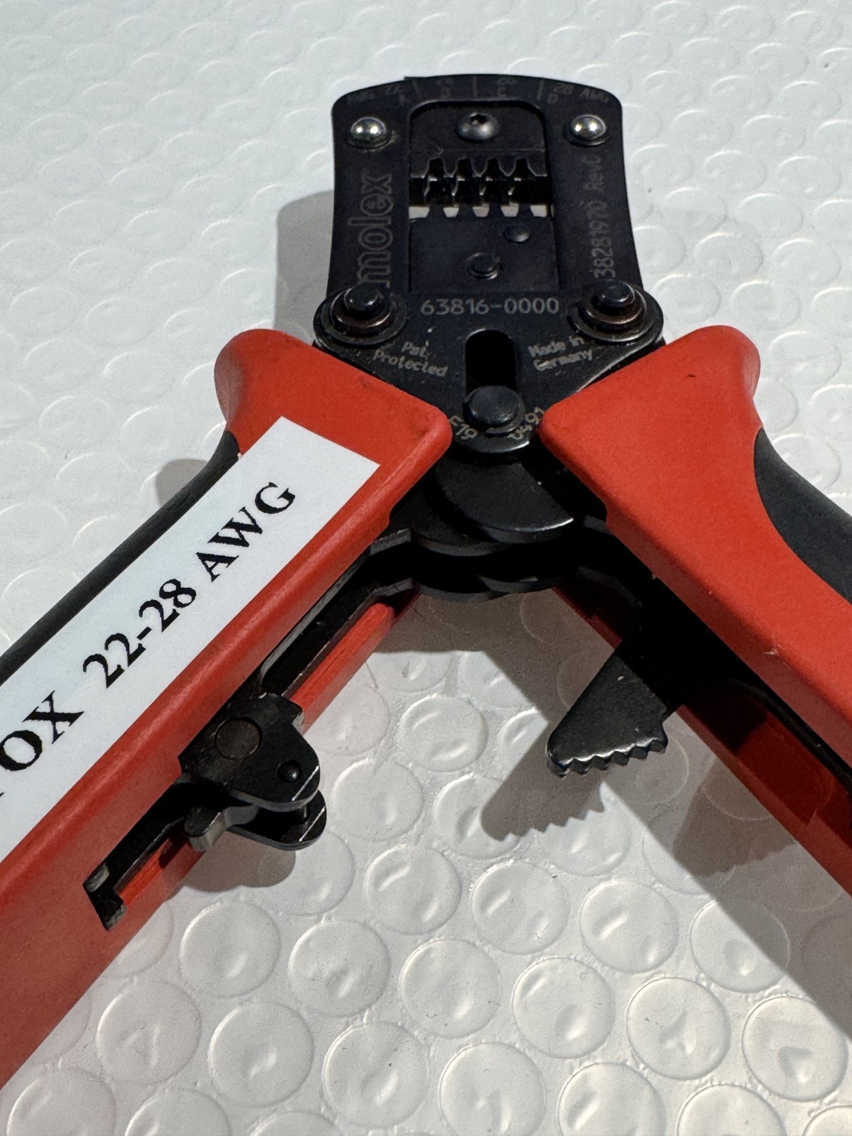 Molex 63828-1900 PremiumGrade Hand Crimp Tool Mini-SPOX 2.50mm 22-28 AWG