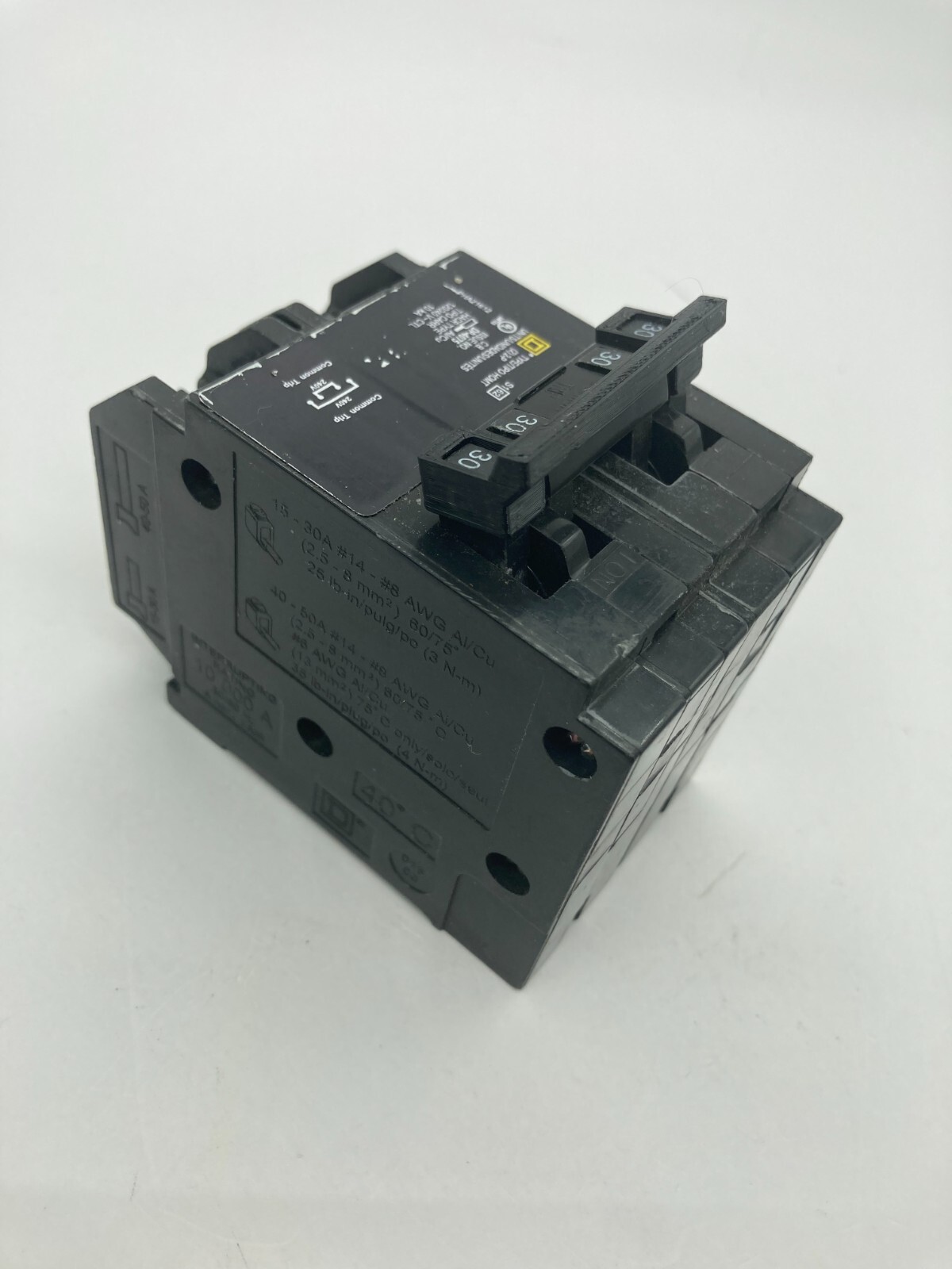 Homeline HOMT230230CP Quad Two 2 Pole 30 Amp 120/240V Plug In Square D Breaker