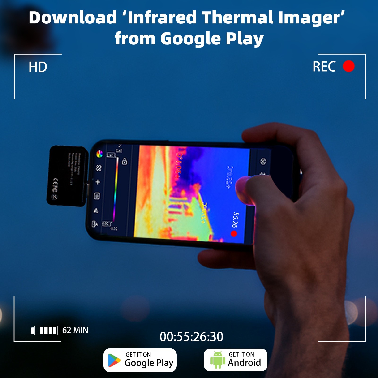 ANXTECH Thermal Camera 512×384 IR Resolution Infrared Camera for Android Pocket