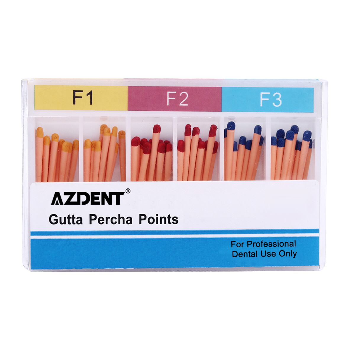 AZDENT Dental Endodoncia Puntas de gutapercha y papel absorbente F1.F2.F3 Endo