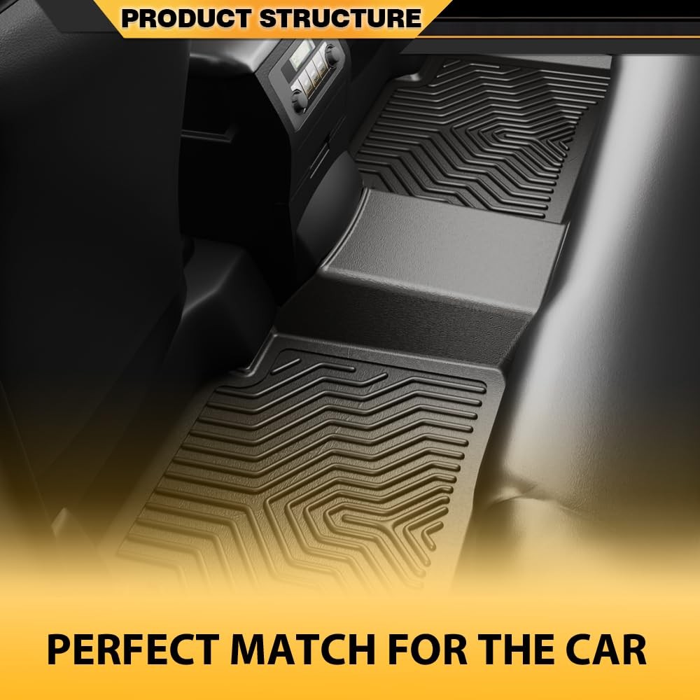 3PCS TPE Floor Mats Cargo Liner Toyota Tundra CrewMax 2014-2021 1st 2nd Row