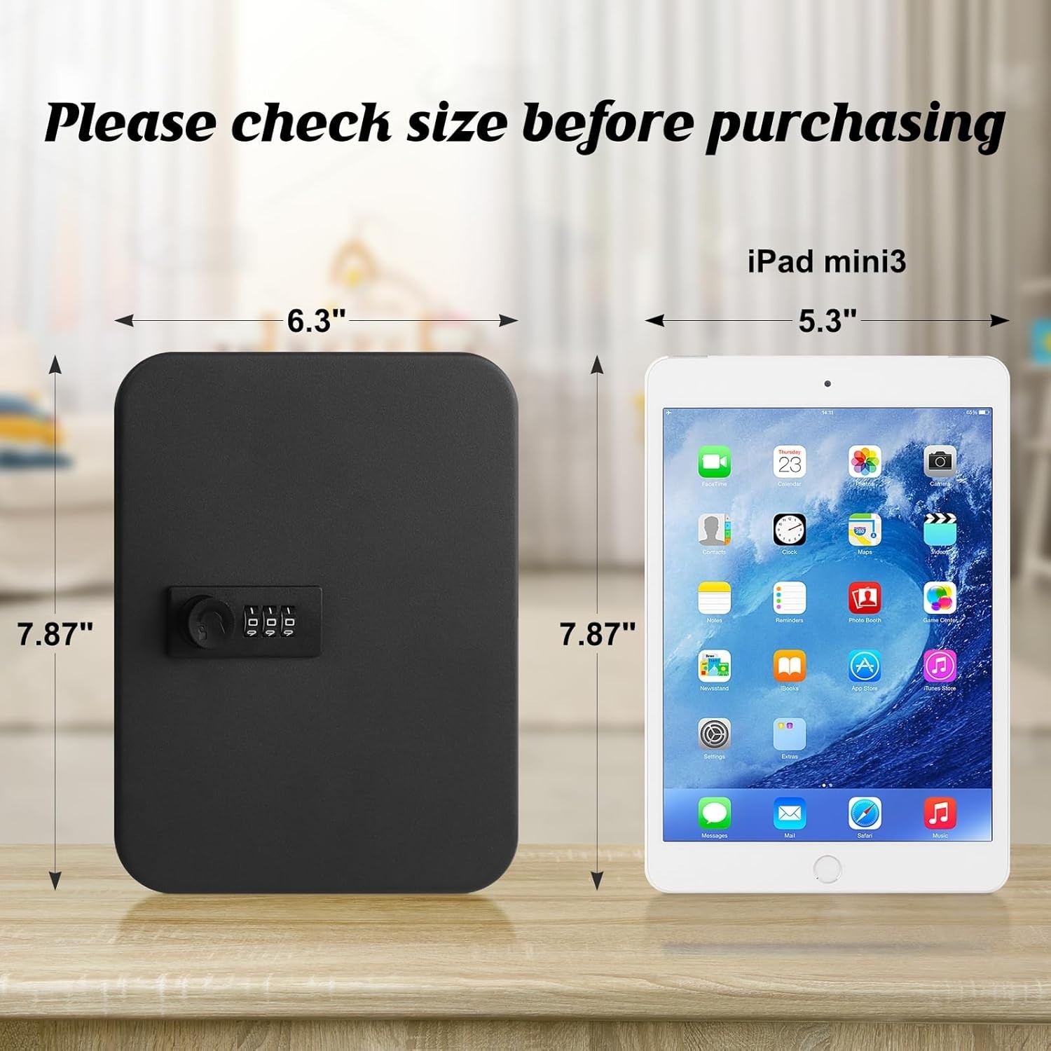 20 Key Storage Lock Box with Code, Key Cabinet Organizer Wall Mount with Comb…