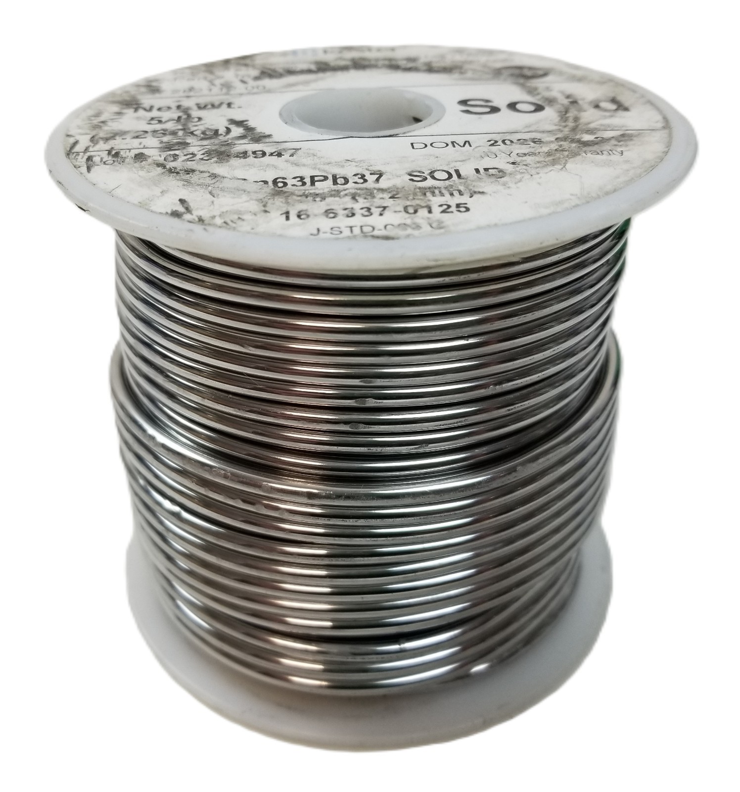 5lb Kester 16-6337-0125 Solder .125″ 3.2mm 63/37 Sn63 Pb37 Solid 8AWG 2.26kg NEW