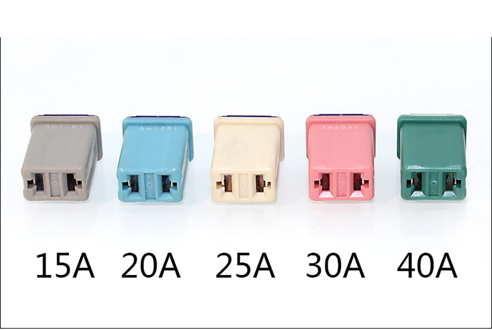 25 Pack Micro Cartridge Fuses FMM Fuses Kit 15-40Amp MCASE Type for Cars, SUVs