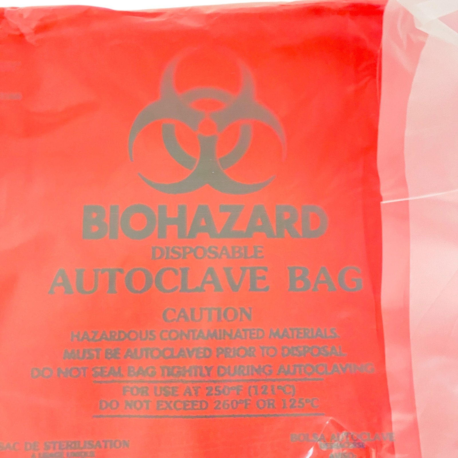 SP Bel-Art Scienceware Bench Top Biohazard Autoclave Bags Small Red, Pack of 100