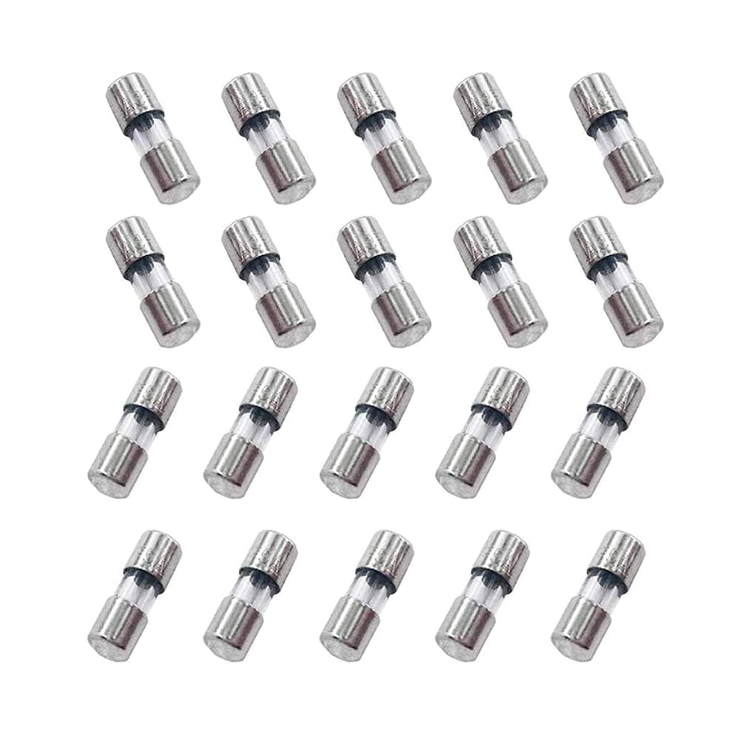 PENGLIN 20PCS Mini Glass Fuses 110V 125V 5A Slow-Blow Time Delay Fuse Light…