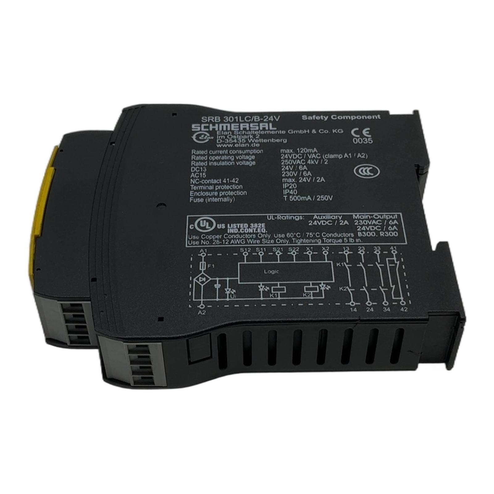 SRB301LC/B-24V 101163456 SCHMERSAL, Schmersal Safety Relay Module 24V SRB ……