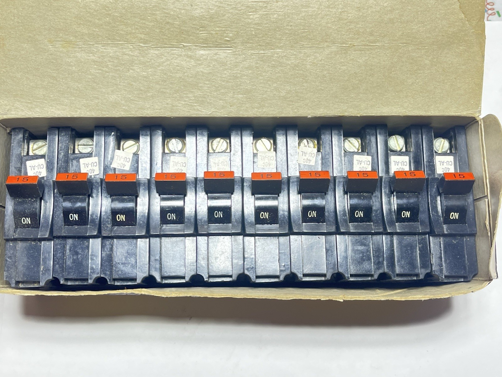10 FPE Stab Lok 15 Amp Circuit Breakers NA new