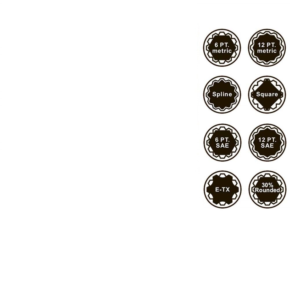 VCT 19 Pc 1/2″ Drive Universal Spline Socket Set | MM 8-32