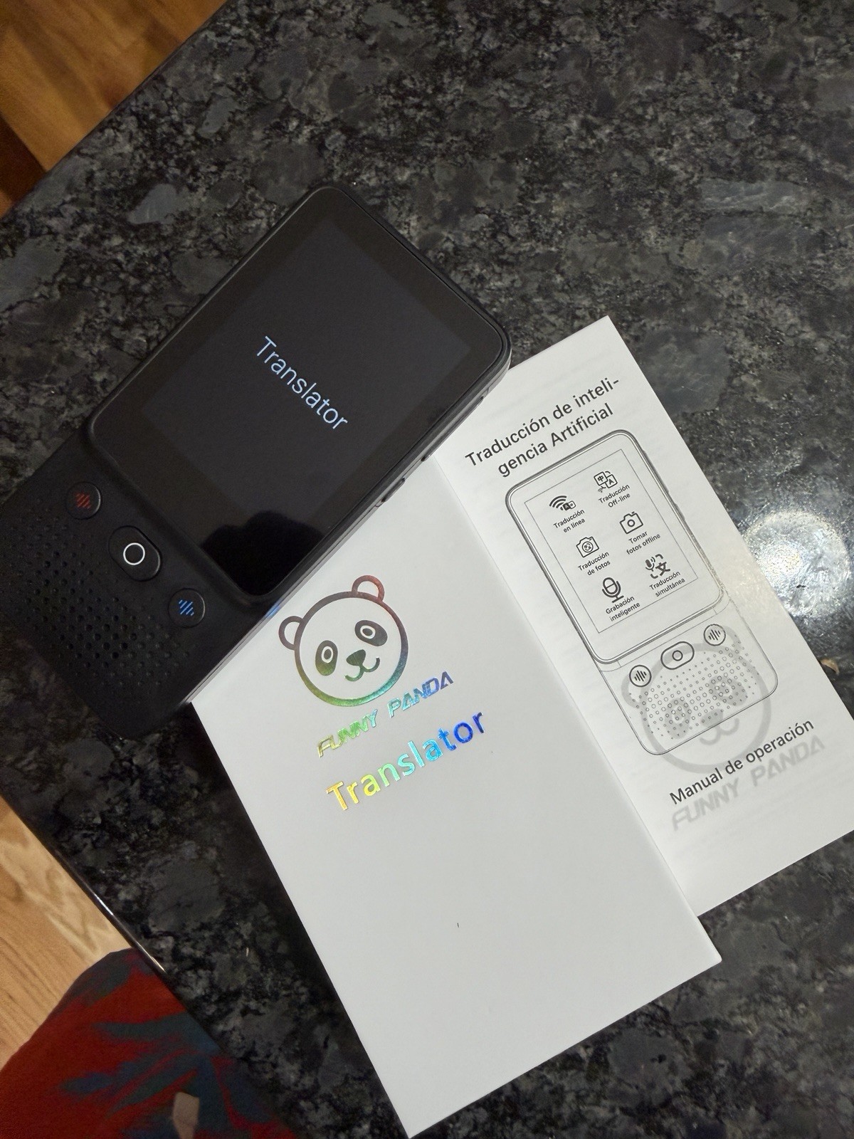 FUNNY PANDA Handheld WiFi Translator Device, English/Spanish, Battery Powered