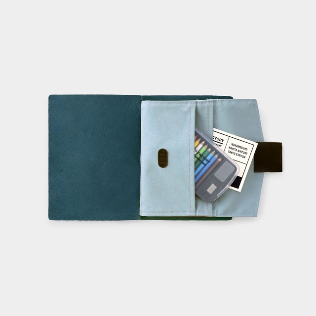 Traveler’s Company TO&FRO Passport Size Zipper Case Blue Gray Japan