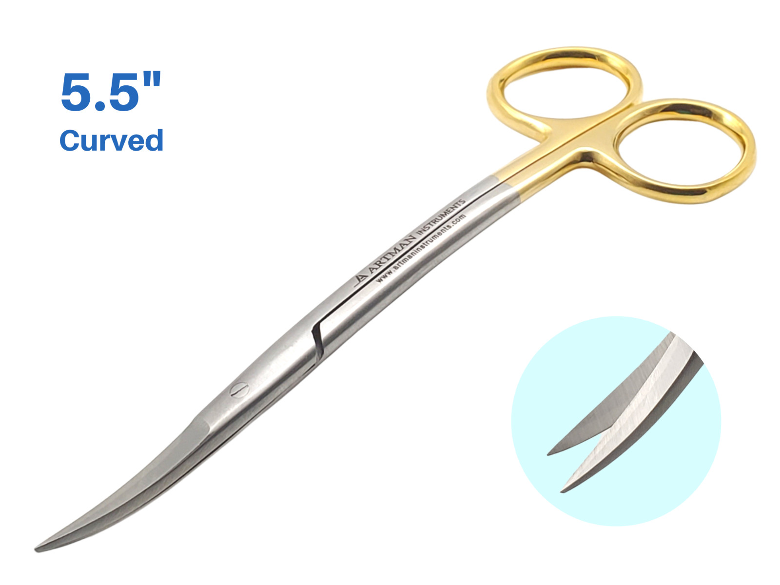 Scissors 5.5″ LaGrange Gold Plated Handle with Tungsten Carbide Inserts ARTMAN