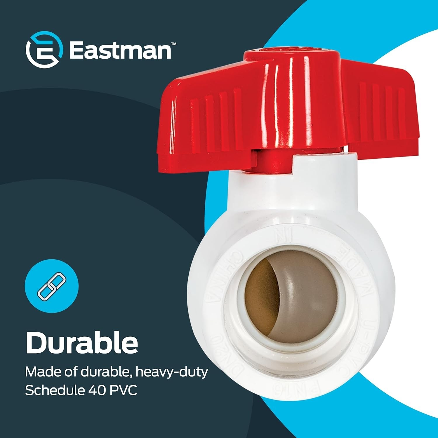 Compact 3/4″ PVC Ball Valve with Slip Connections – 150 PSI Maximum Performance