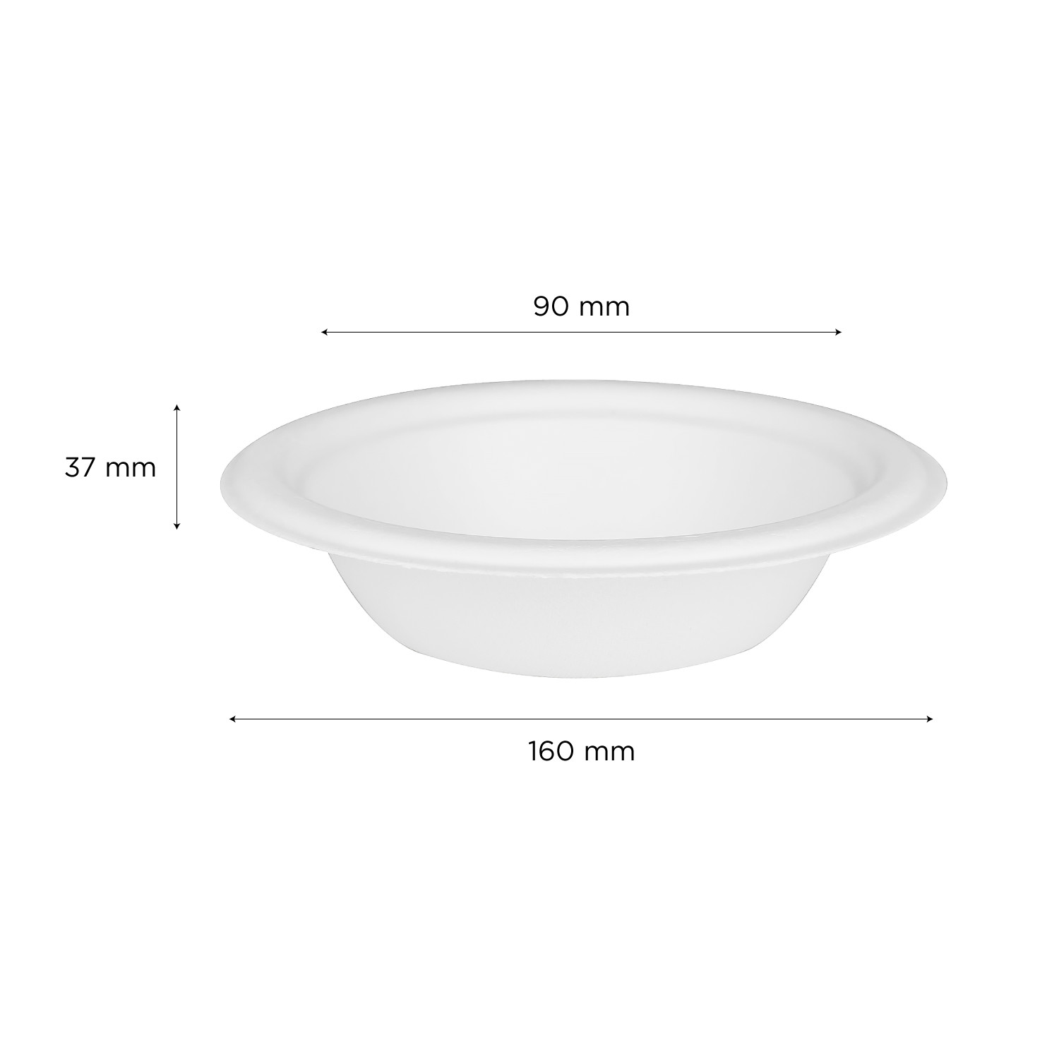 Karat Earth 12oz Eco-Friendly Bagasse Round Bowl, White, PFAS Free – 1,000 pcs