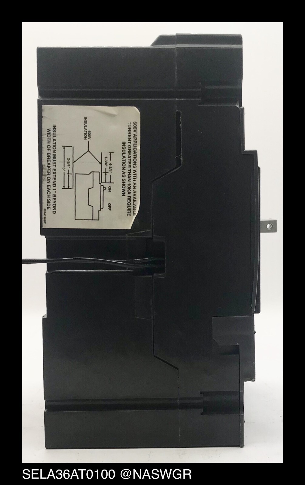 GE Spectra RMS SELA36AT0100 Circuit Breaker w/ Shunt Trip ~ 100 Amp – Tested