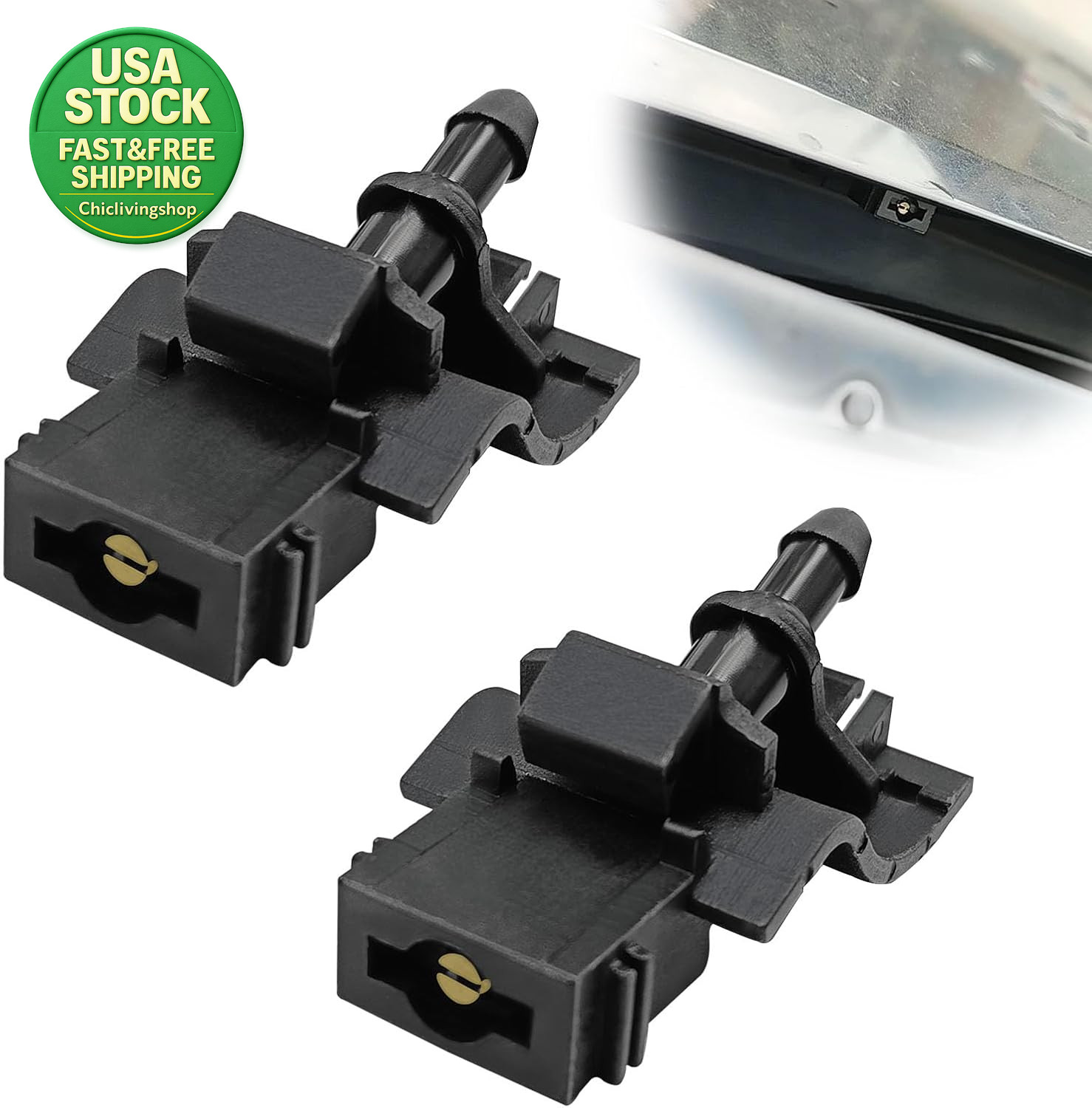 Windshield Washer Nozzles Kit for Toyota Lexus Pack of 2 Compatible Vehicles