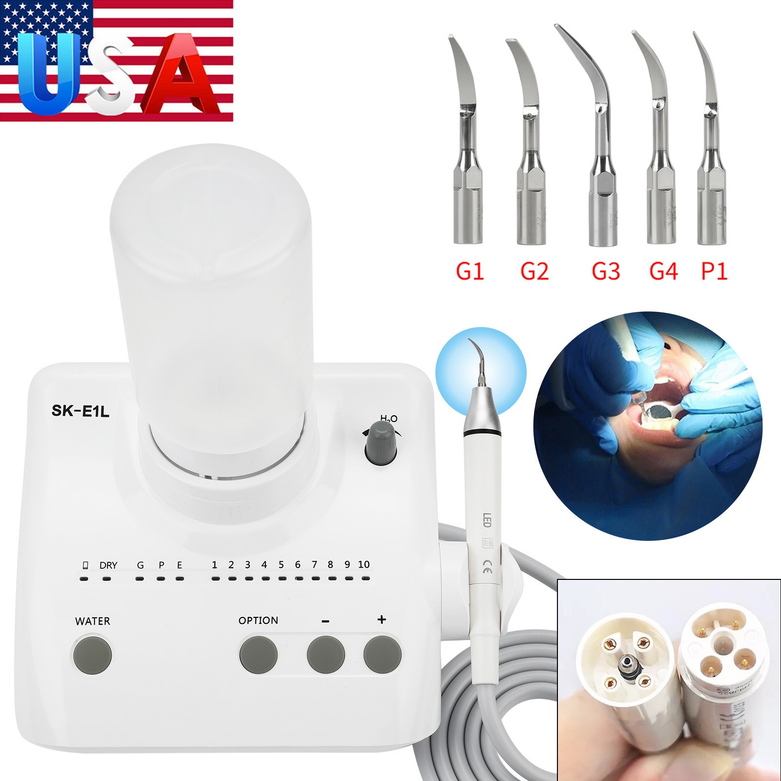 For Cavitron Dental Portable Ultrasonic Scaler 2*Bottles Fit EMS LED Handpiece