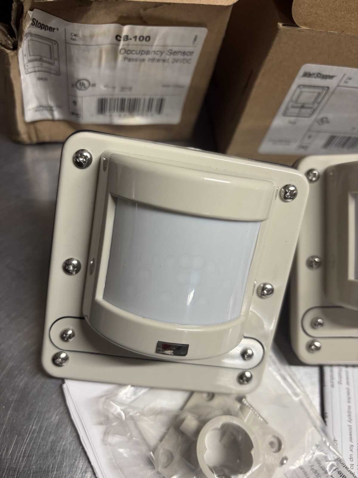 TWO-Wattstopper CB-100 Beige Occupancy Sensor Passive Infrared 24VDC-