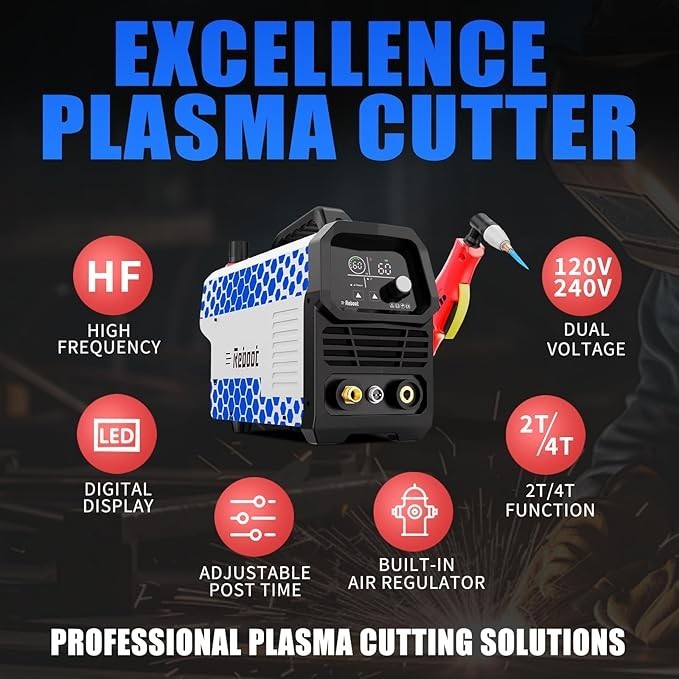 60A LED 120/240V IGBT Plasma Cutter 1/2″ Clean 5/8″ Max RBC6000D Max