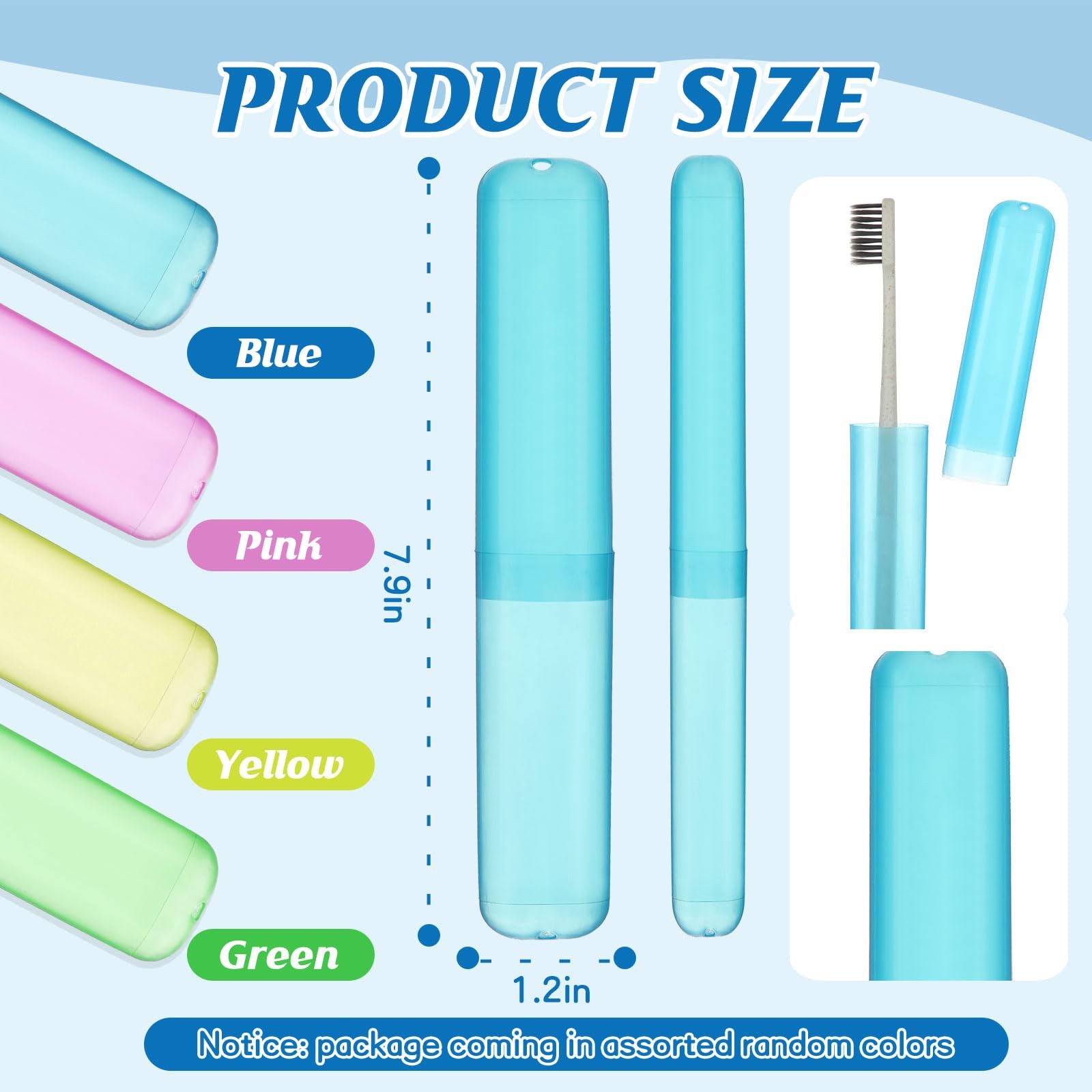 120 Pcs Travel Toothbrush Holder Bulk Multiple Portable Toothbrush Case Stora