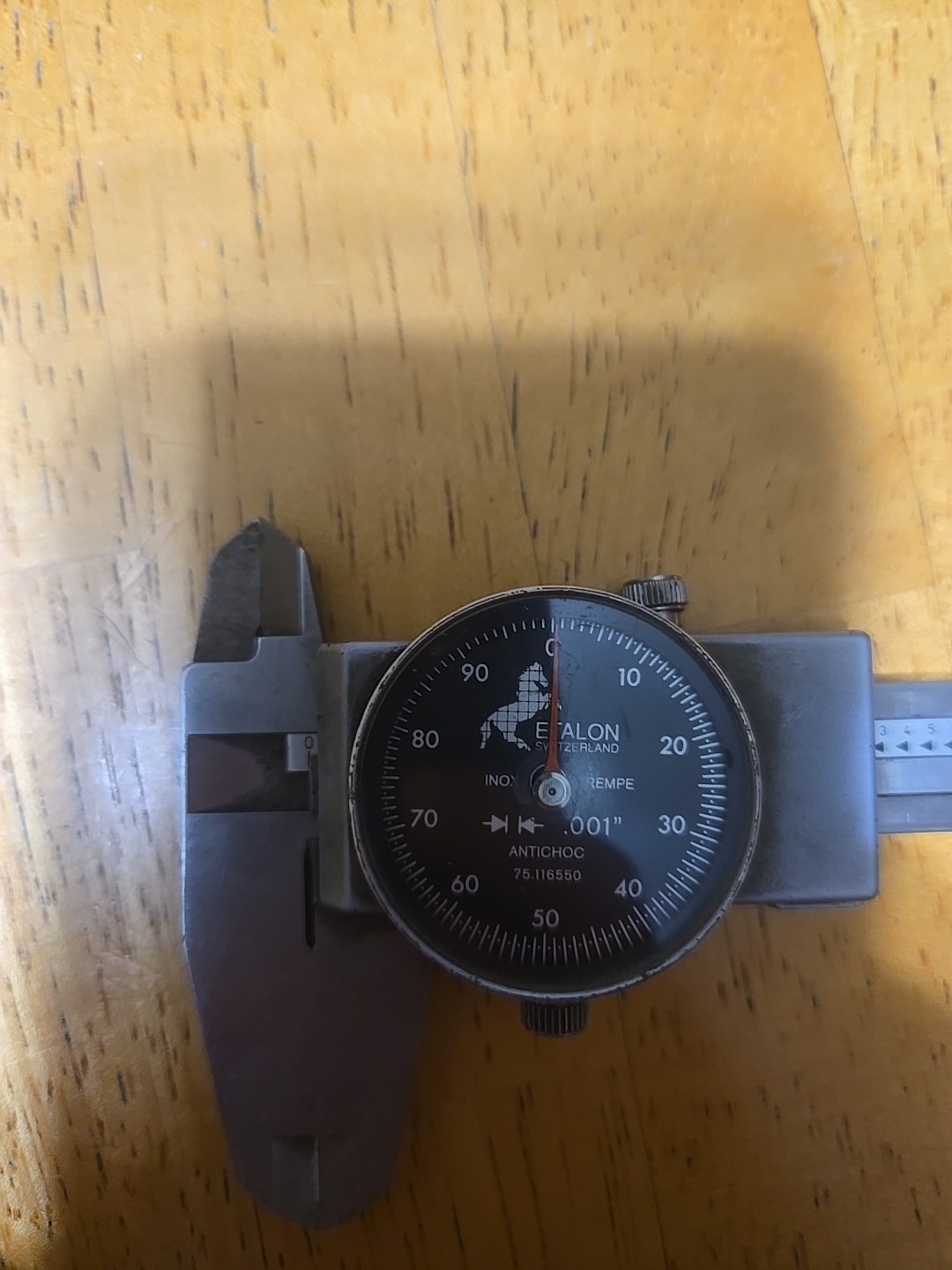 ETALON ANTICHOC Dial Caliper 75.116550 WD/ Depth 0-6″ +/-.001″. SWITZERLAND
